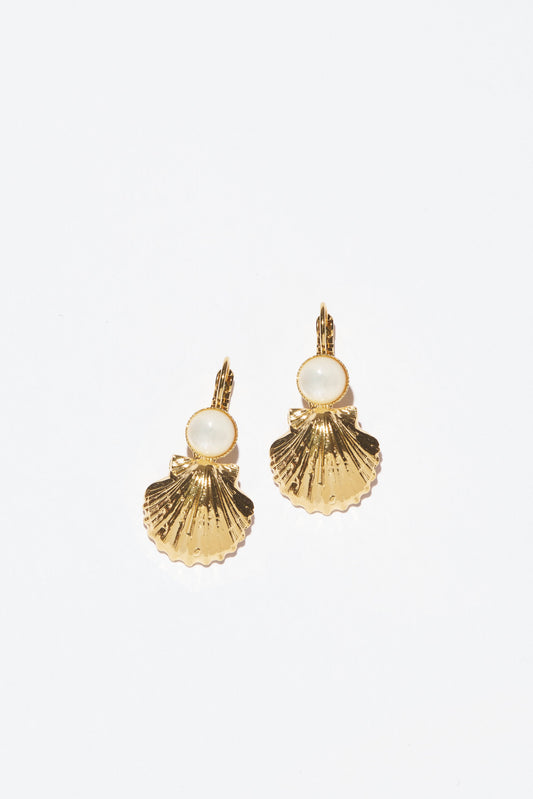 Philippe Ferrandis Hook Earrings - Minorca Pearl