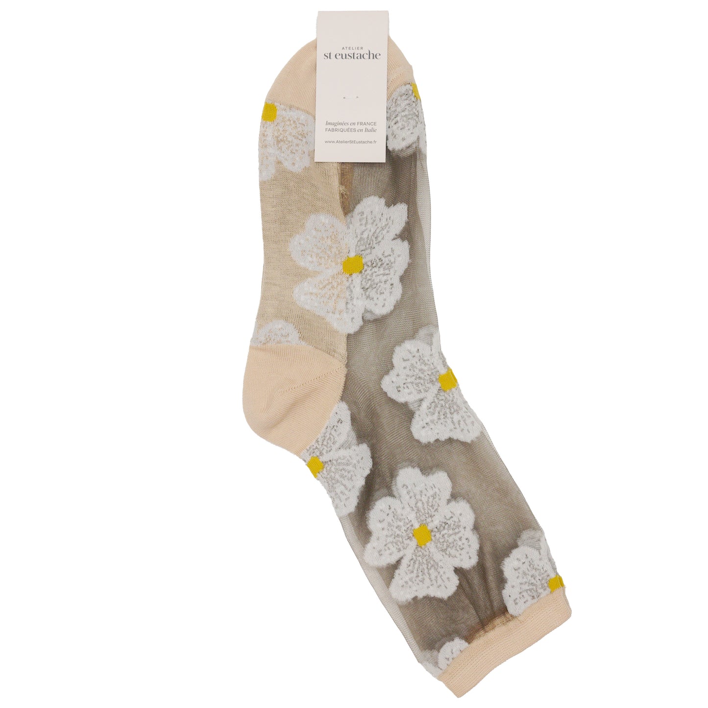 Spring Summer Socks - Floral Murano Creme