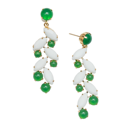Philippe Ferrandis Stud Earrings - Croisette Green
