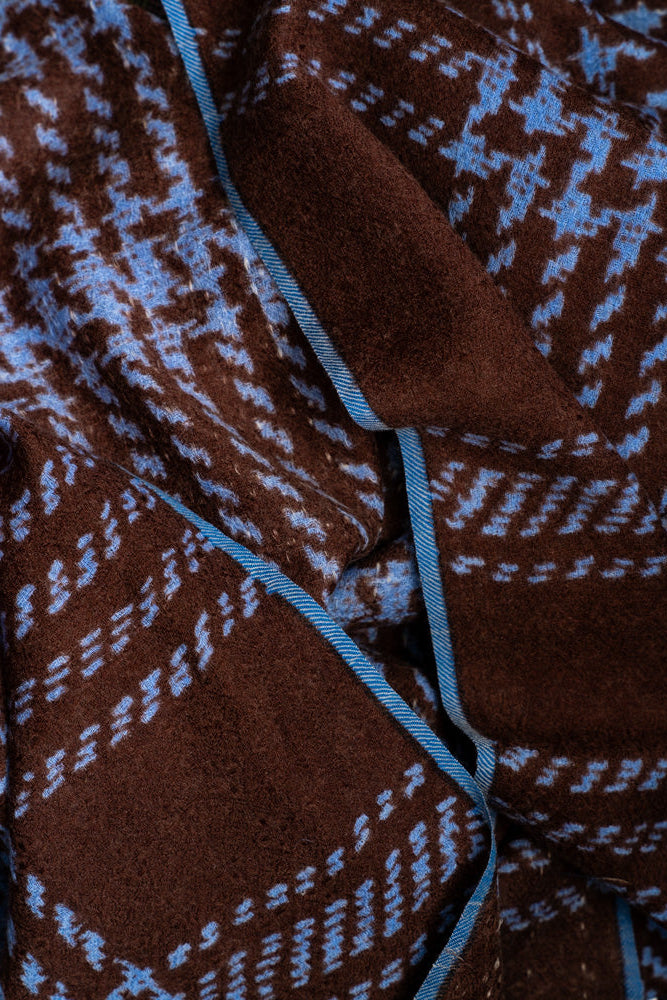 Épice Design Paris Tweed Check Scarf - Mahogany