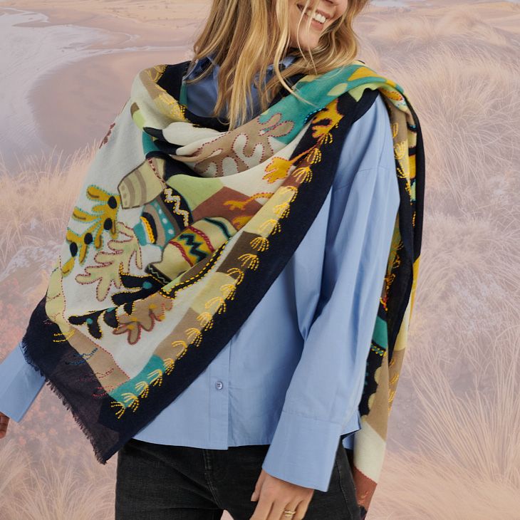 Storiatipic Wool Scarf - Andrea Marine
