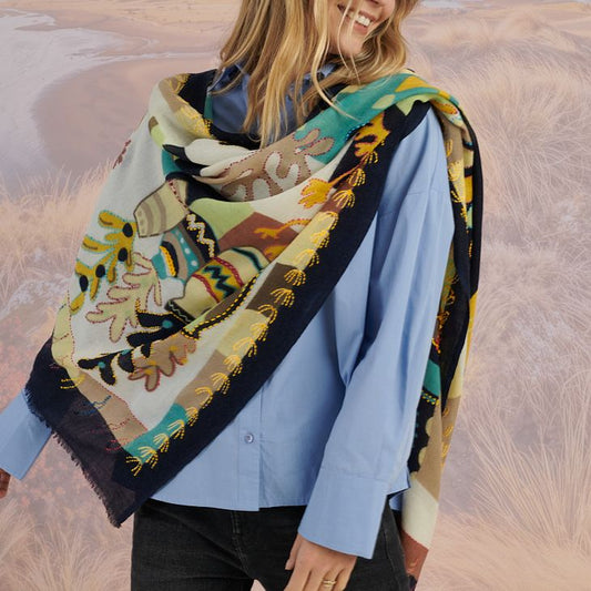 Storiatipic Wool Scarf - Andrea Marine