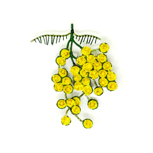 Embroidered Brooch - Mimosa