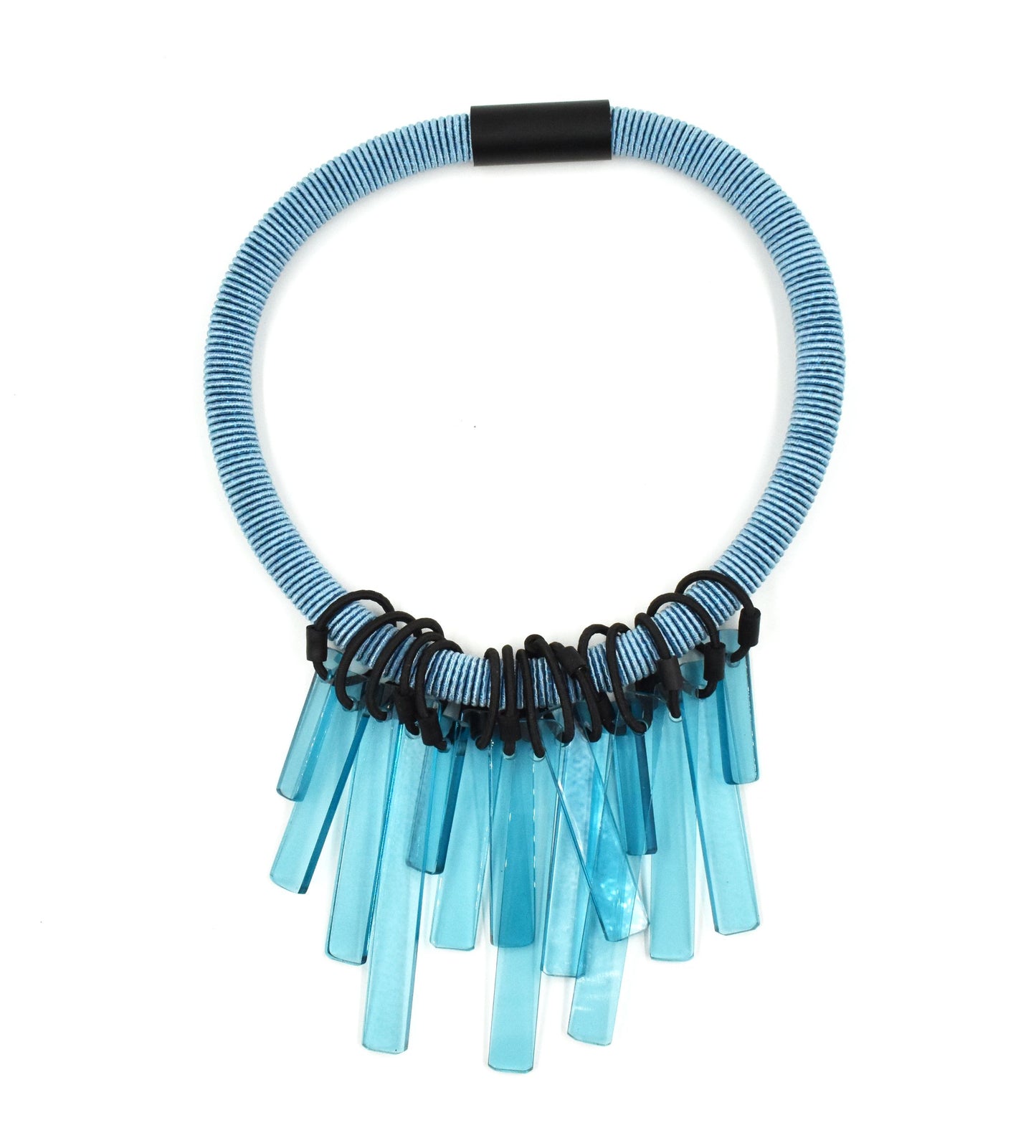 Christina Brampti Perspex Strand Necklace - Light Blue
