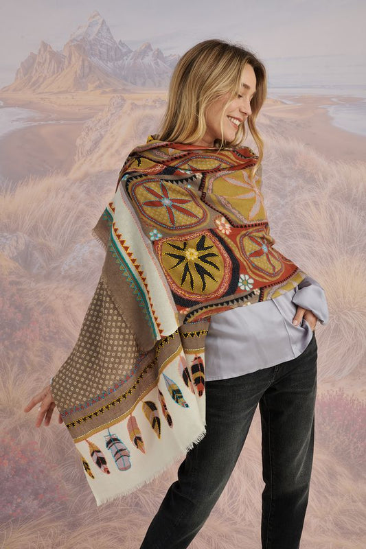 Storiatipic Wool Scarf - Athena Taupe