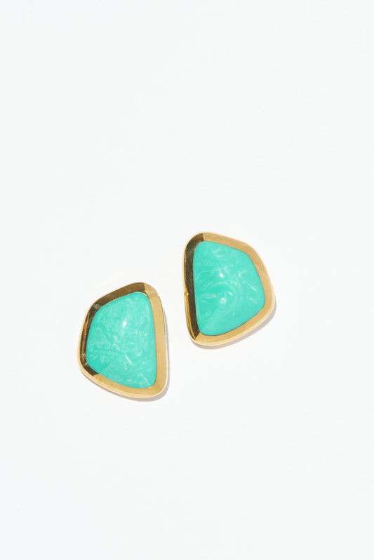 Philippe Ferrandis Riviera Clip Earrings - Vert