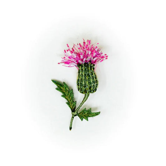 Embroidered Brooch - Spear Thistle