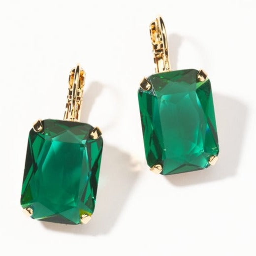 Philippe Ferrandis Balearic collection Lever Back Earrings - Emerald