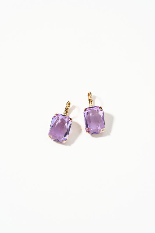 Philippe Ferrandis Lever Back Earrings - Violet