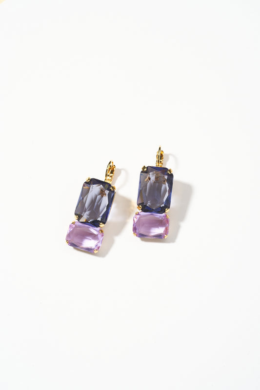 Philippe Ferrandis Lever Back Earrings - Tanzanite / Violet
