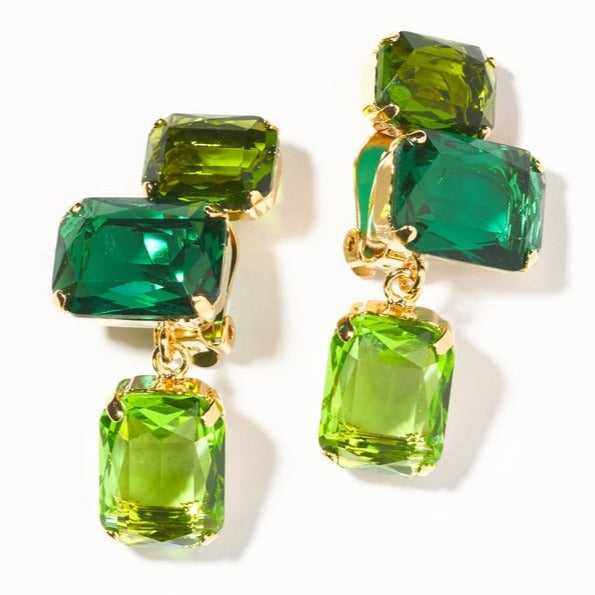 Philippe Ferrandis Balearic Collection Clip Earrings - Green L