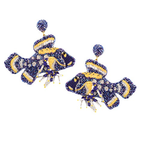 Fish Earrings - Blue