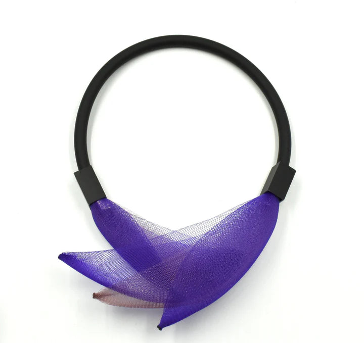 Christina Brampti Invisible Net Necklace - Violet
