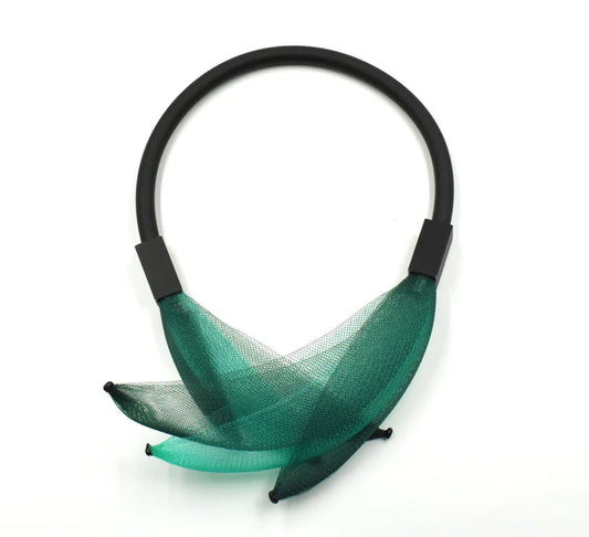 Christina Brampti Invisible Net Necklace - Sea Green