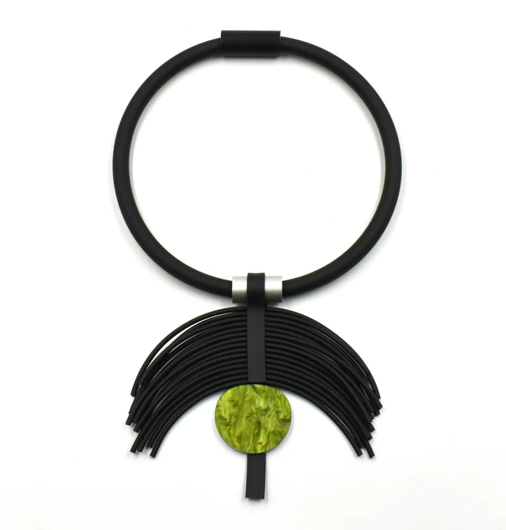 Christina Brampti Disc Necklace - Green