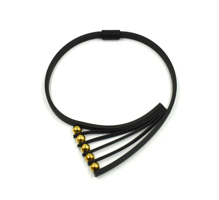 Christina Brampti Black/Gold Necklace