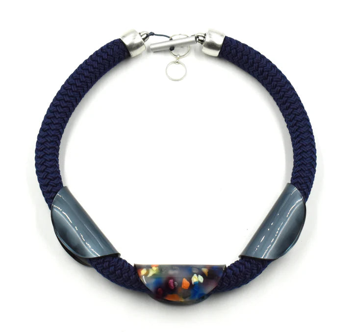 Christina Brampti Plexi/Cord Necklace - Marine