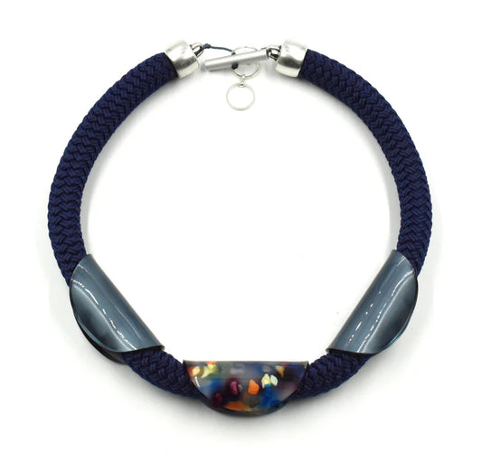 Christina Brampti Plexi/Cord Necklace - Marine