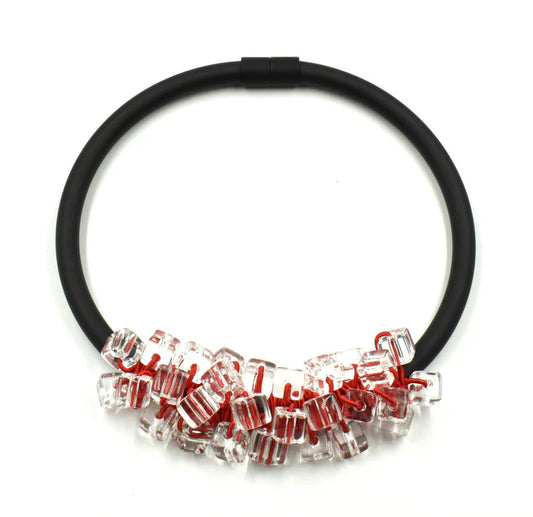 CHristina Brampti Plexi Necklace - Red