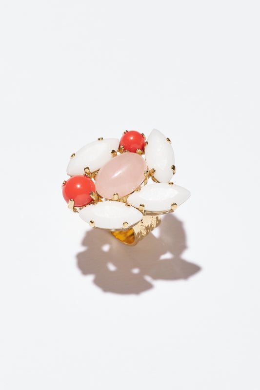 Philippe Ferrandis Adjustable Ring - Croisette Coral