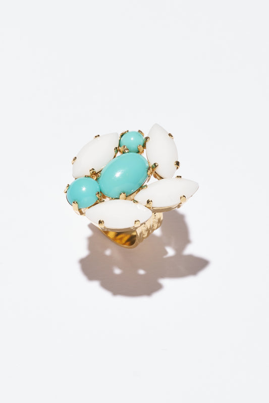 Philippe Ferrandis Adjustable Ring - Croisette Turquoise