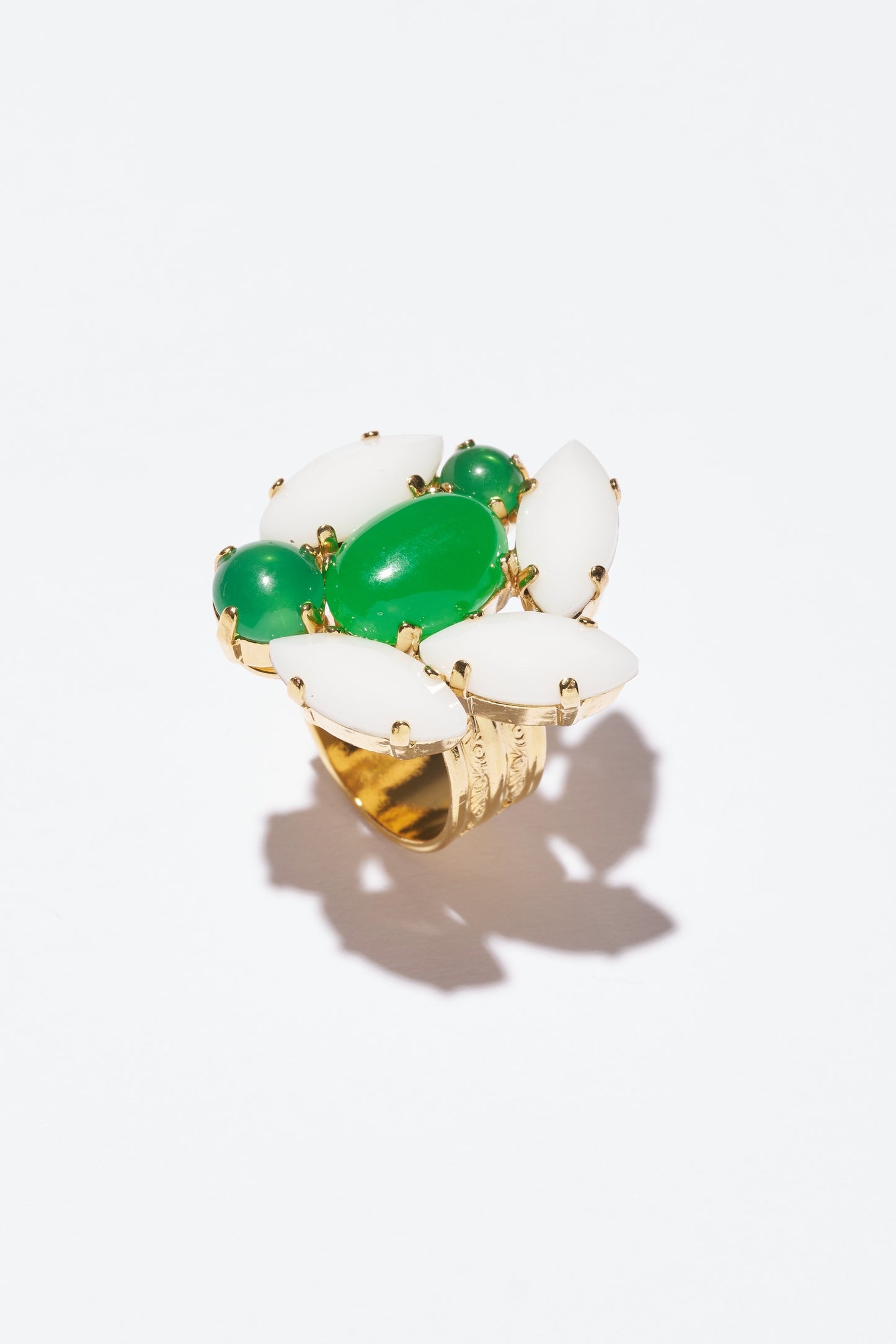 Philippe Ferrandis Adjustable Ring - Croisette Green