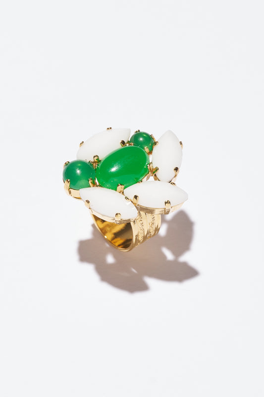 Philippe Ferrandis Adjustable Ring - Croisette Green