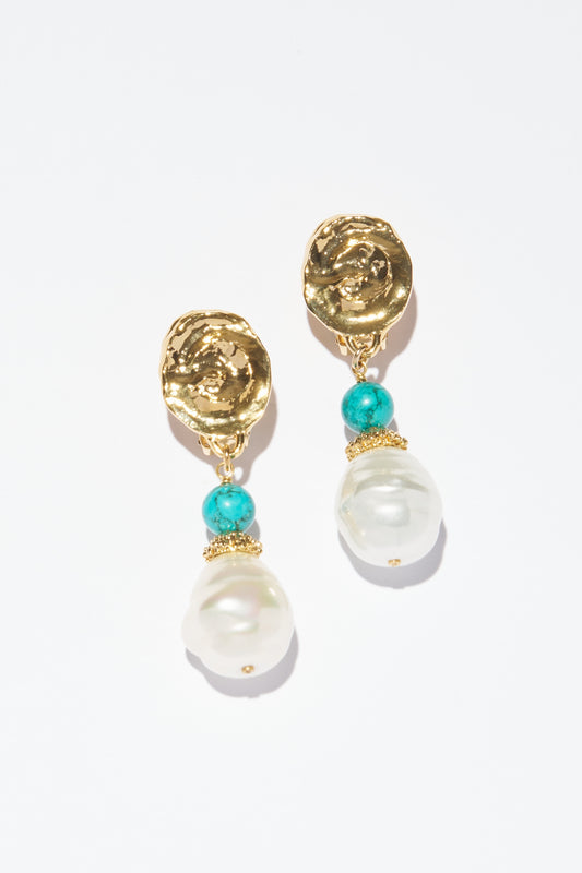 Philippe Ferrandis Minorca Clip Earrings - Pearl Drop