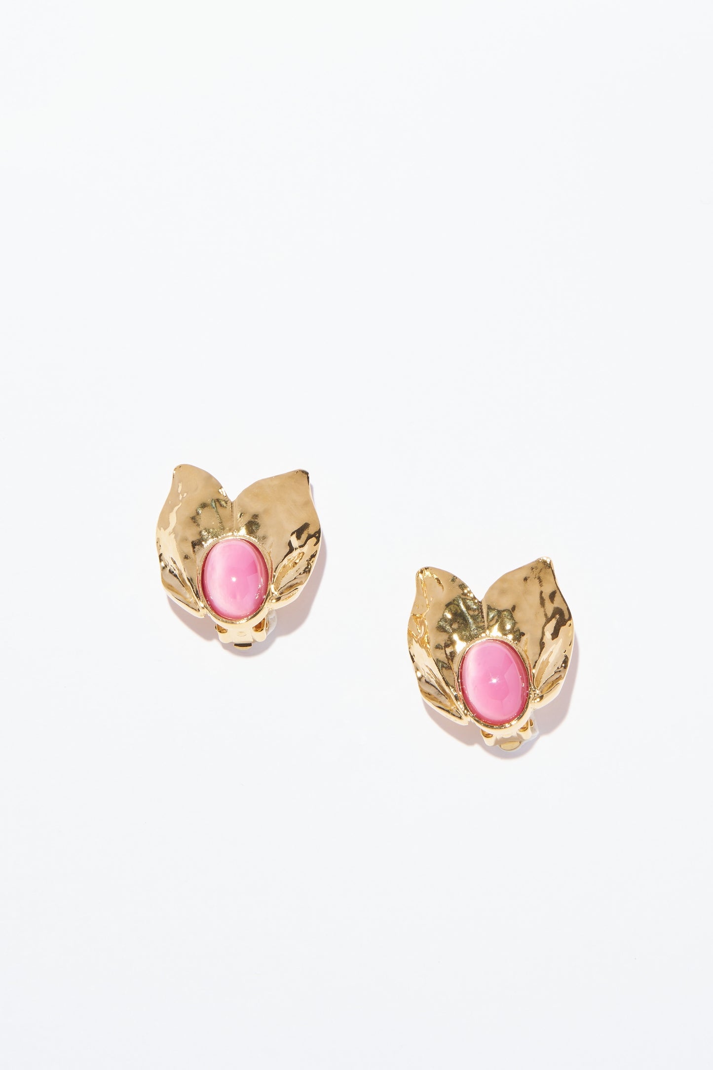 Philippe Ferrandis Grace Clip Earrings - Rose