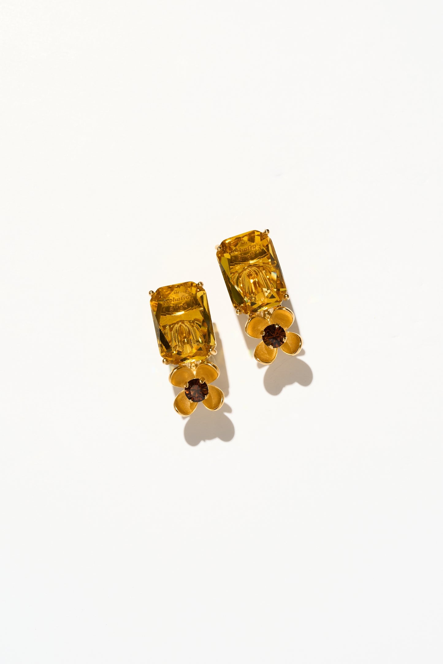 Philippe Ferrandis Eugénie Clip Earrings - Smoky Topaz