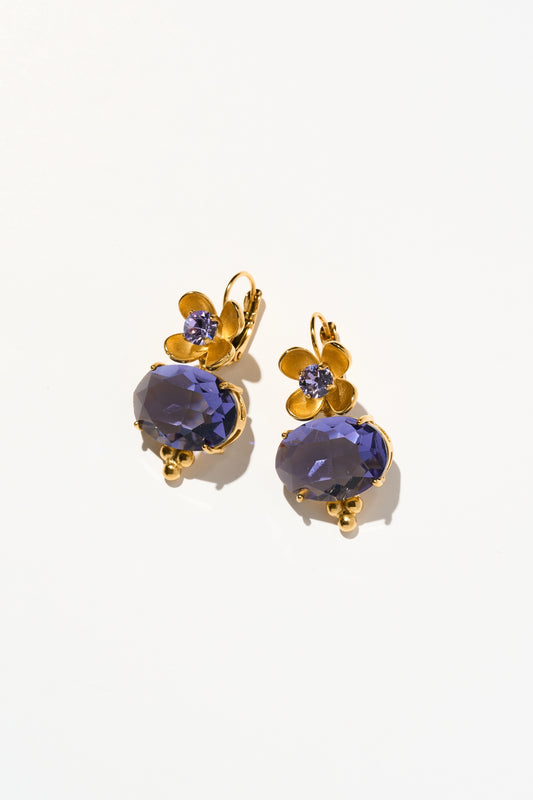 Philippe Ferrandis Eugénie Hook Earrings - Violet