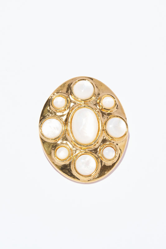 Philippe Ferrandis Gems Brooch - Mother of pearl