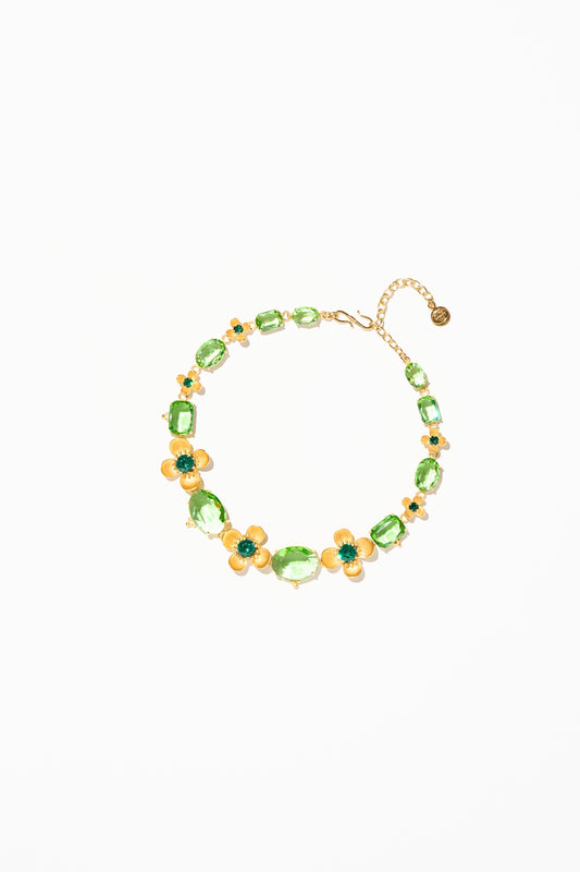 Philippe Ferrandis Eugénie Floral Necklace - Green