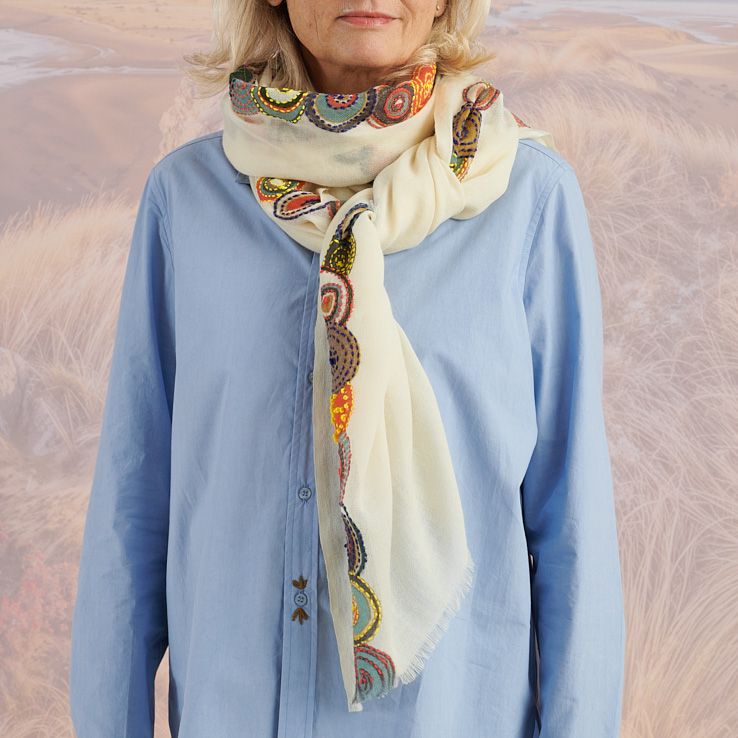 Storiatipic Wool Scarf - Angie Natural