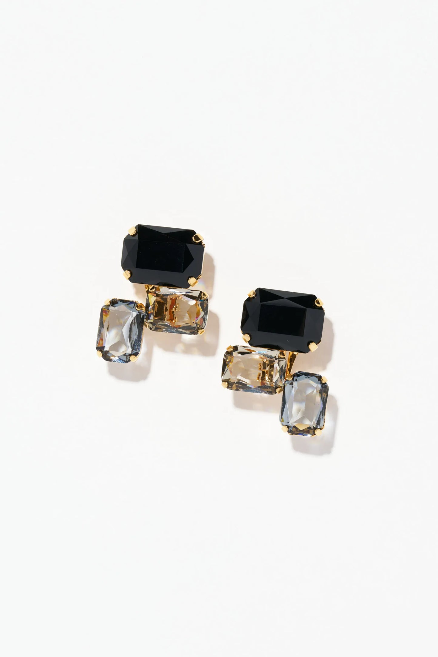 Philippe Ferrandis Balearic Clip Earrings - Triple Graphite