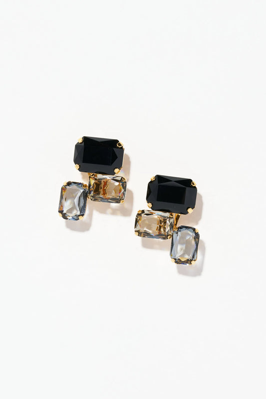 Philippe Ferrandis Balearic Clip Earrings - Triple Graphite