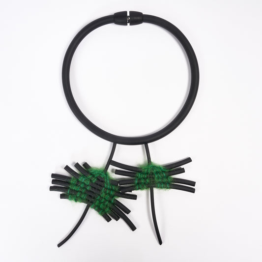 Samuel Coraux Necklace - Green Weave