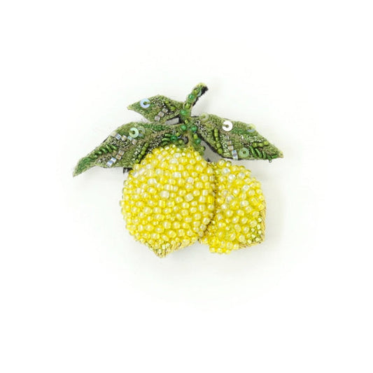 Embroidered Brooch - Lemons